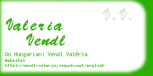 valeria vendl business card