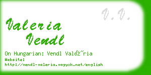 valeria vendl business card